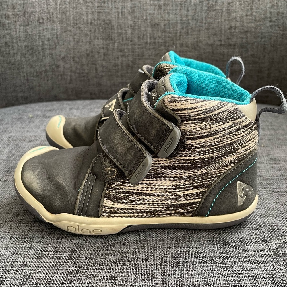 Plae Max Navy and Grey Hightop Sneakers